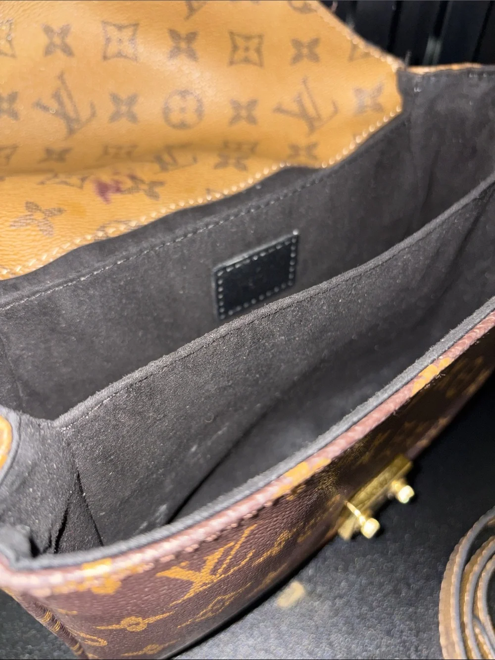 Louis Vuitton Two-Tone Monogram Constance-Style Crossbody in Brown and Tan